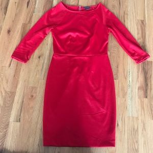 The Limited red pencil dress. Quarter sleeve